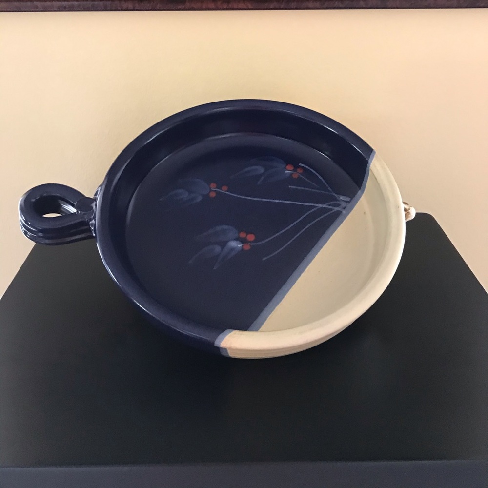 Buffalo Gap Pottery Cobalt Blue Cornbread Baker